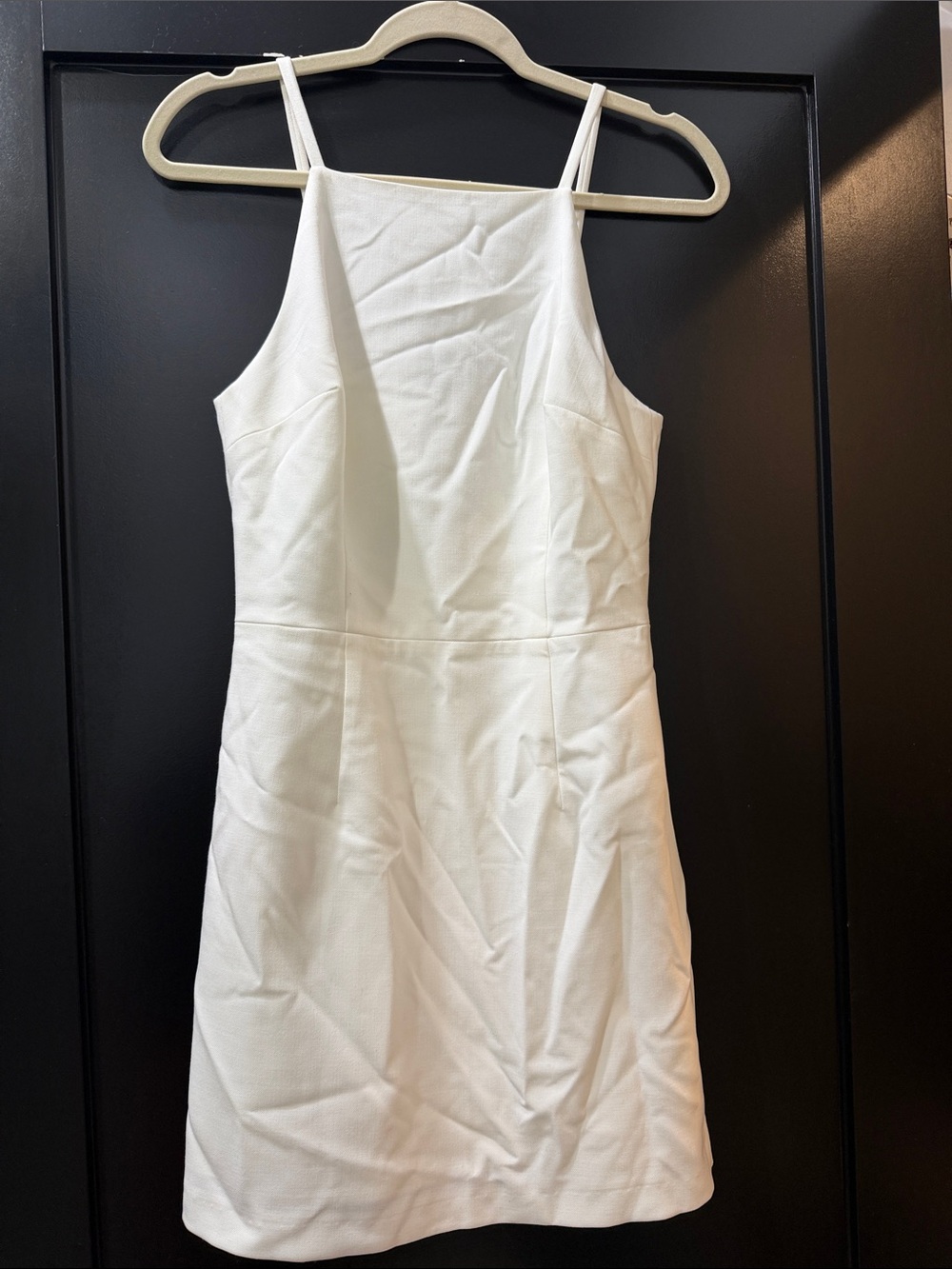 French Connection White Square-Neck Mini Dress